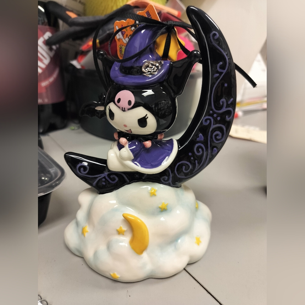 KUROMI HALLOWEEN MYSTIC MOON FIGURINE BY BLUE SKY CLAYWORKS + Witch